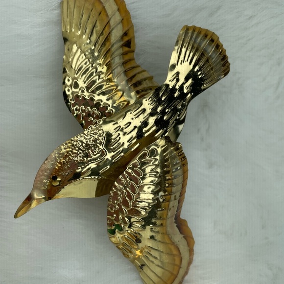 Home Interior Homco Brass Tone Metal bird wall hangings - Picture 2 of 4